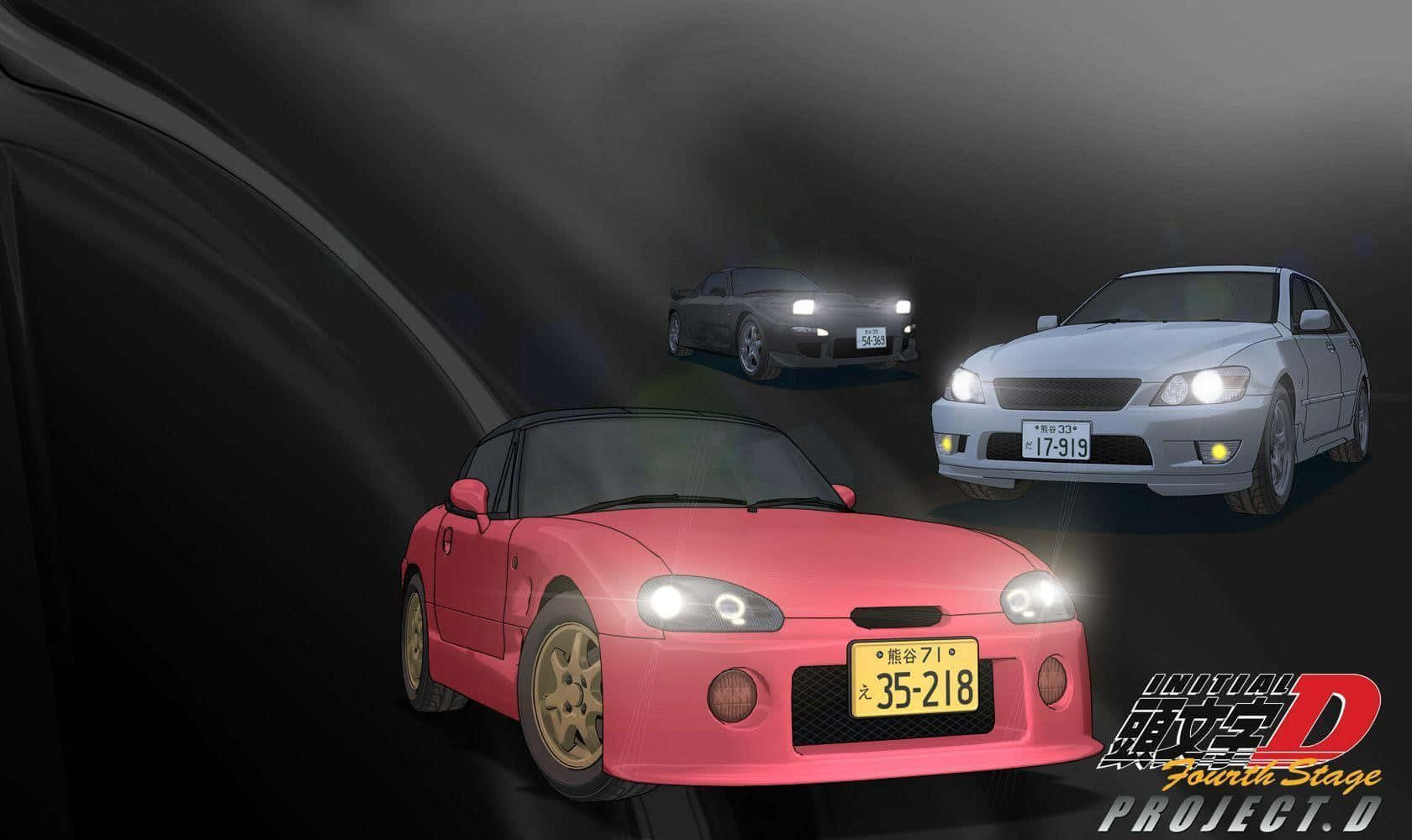 Red Mazda RX-7 Type RS Initial D Background