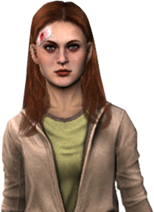 Injured Female Character3 D Model PNG