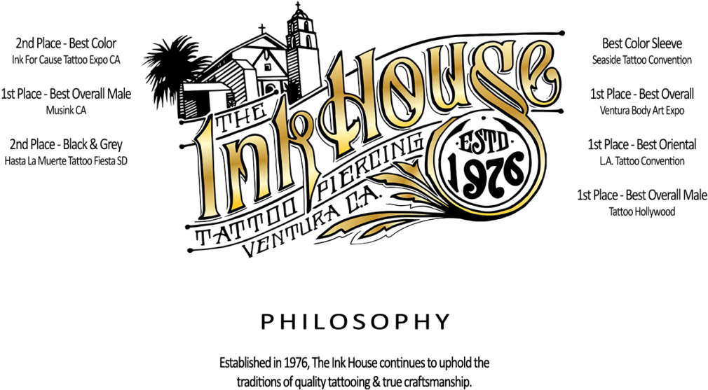 Ink House Tattoo Studio Award Banner Design PNG