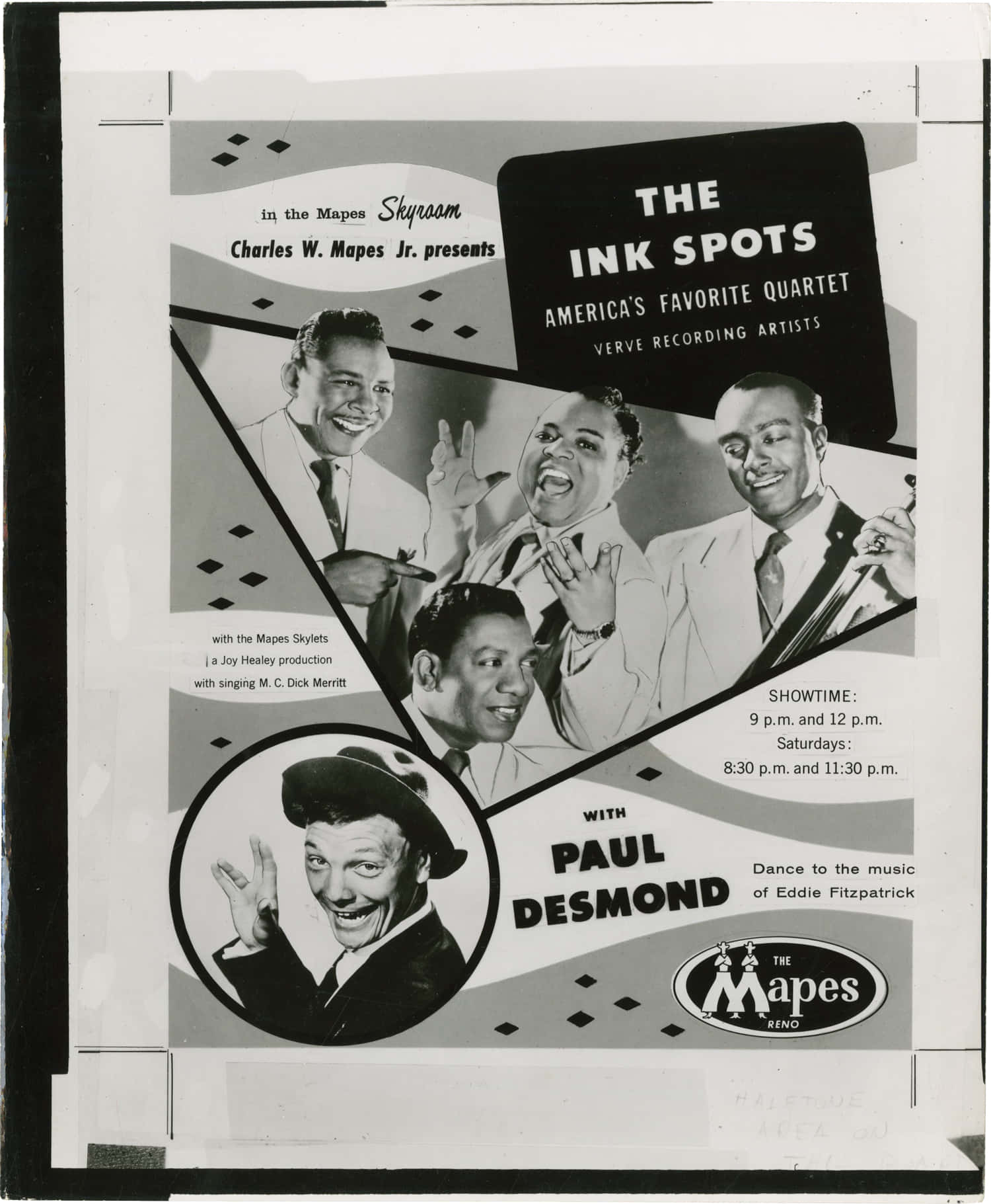 Ritrattonostalgico Degli Ink Spots - Il Quartetto Preferito Dell'america Sfondo