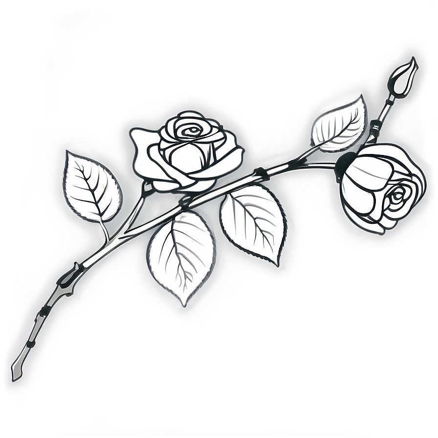 Inked Rose Black And White Png Ukl PNG