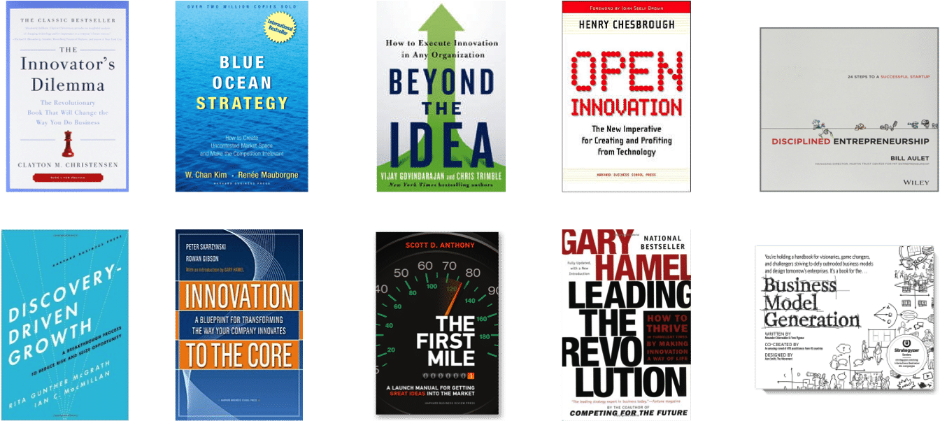 Innovation Strategy Books Collection PNG