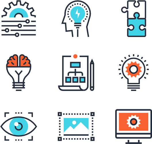 Innovationand Creativity Icons Set PNG