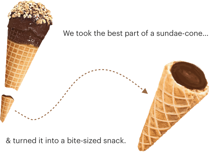 Innovative Ice Cream Cone Snack Concept PNG