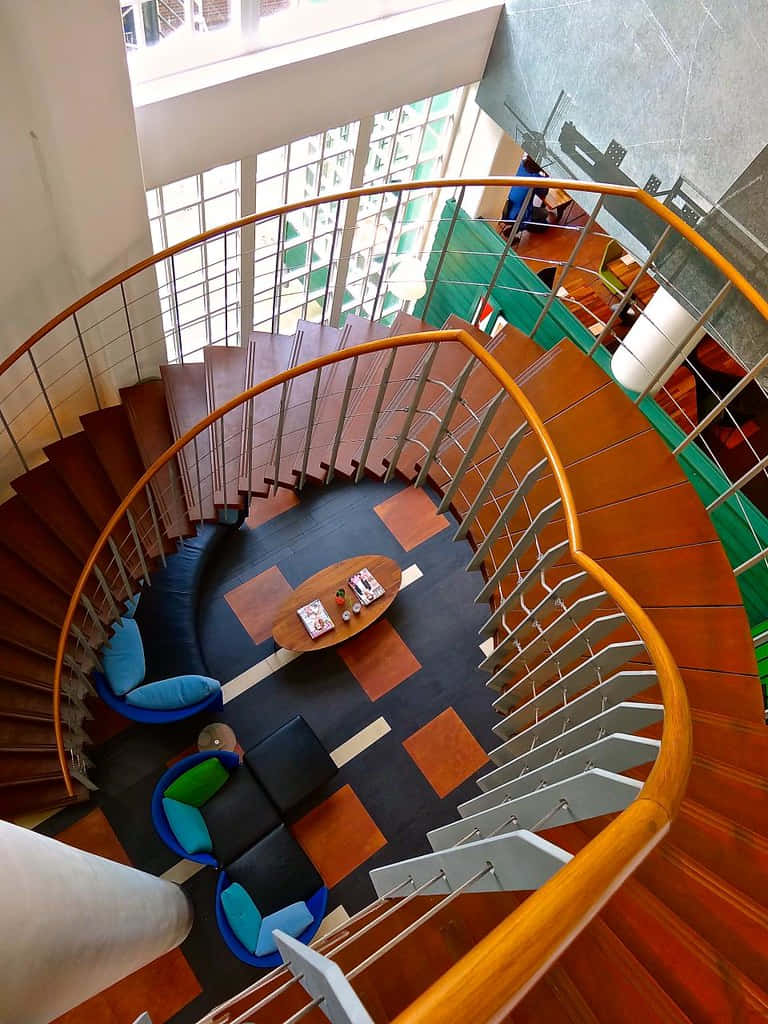 Inntelhotel Zaandam Staircase De Madera. Fondo de pantalla