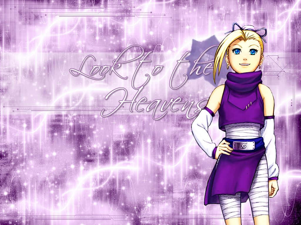 A Girl In Purple Standing In Front Of A Purple Background Wallpaper