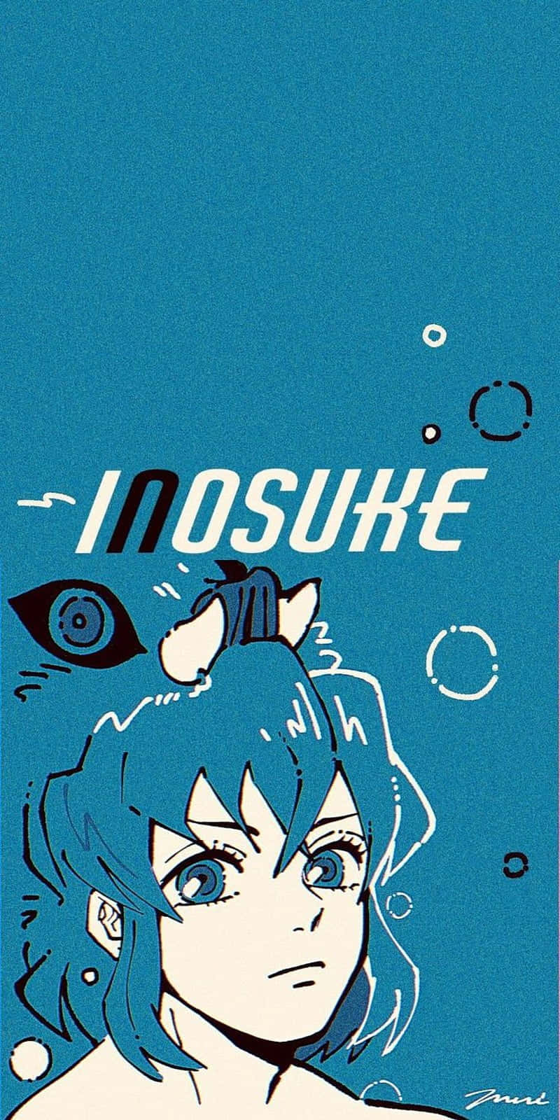 A Girl With Blue Hair And Blue Eyes Is In The Water Wallpaper