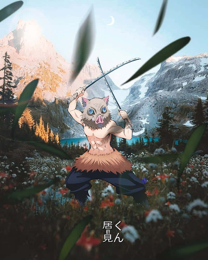 A Character With A Sword In The Middle Of A Field Wallpaper