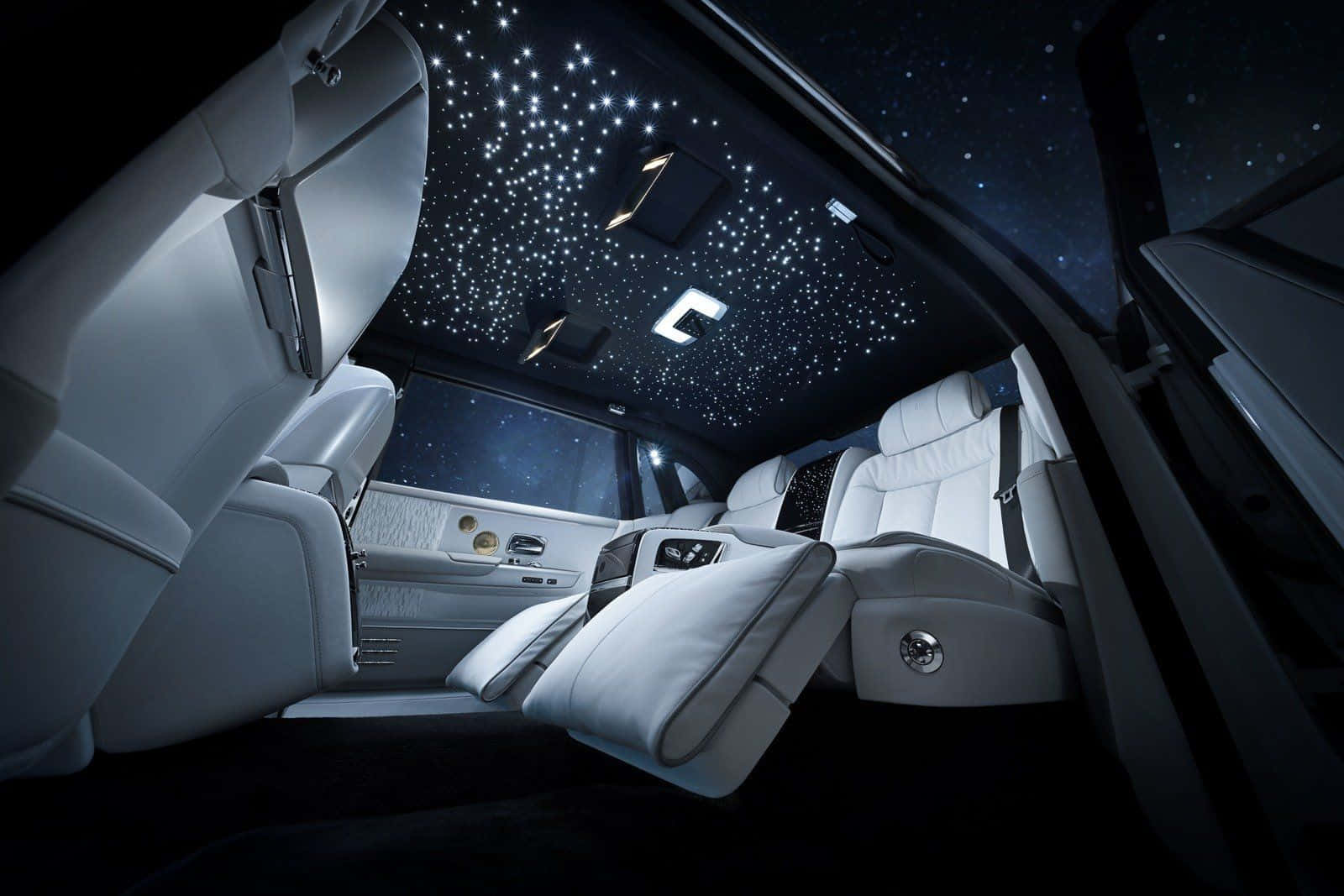 Inside Car Stars White Wallpaper