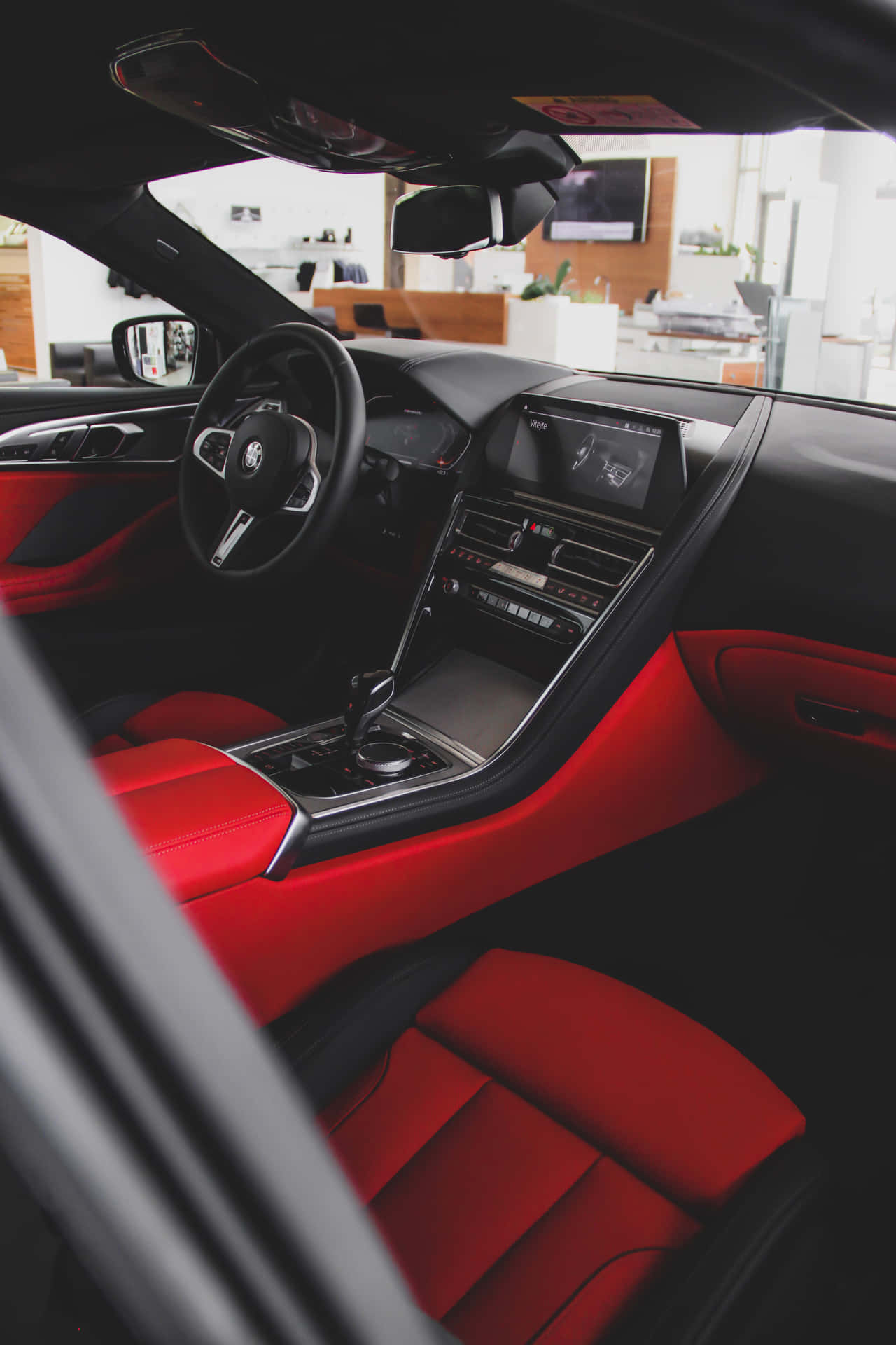 Inside Car Red Seats Wallpaper