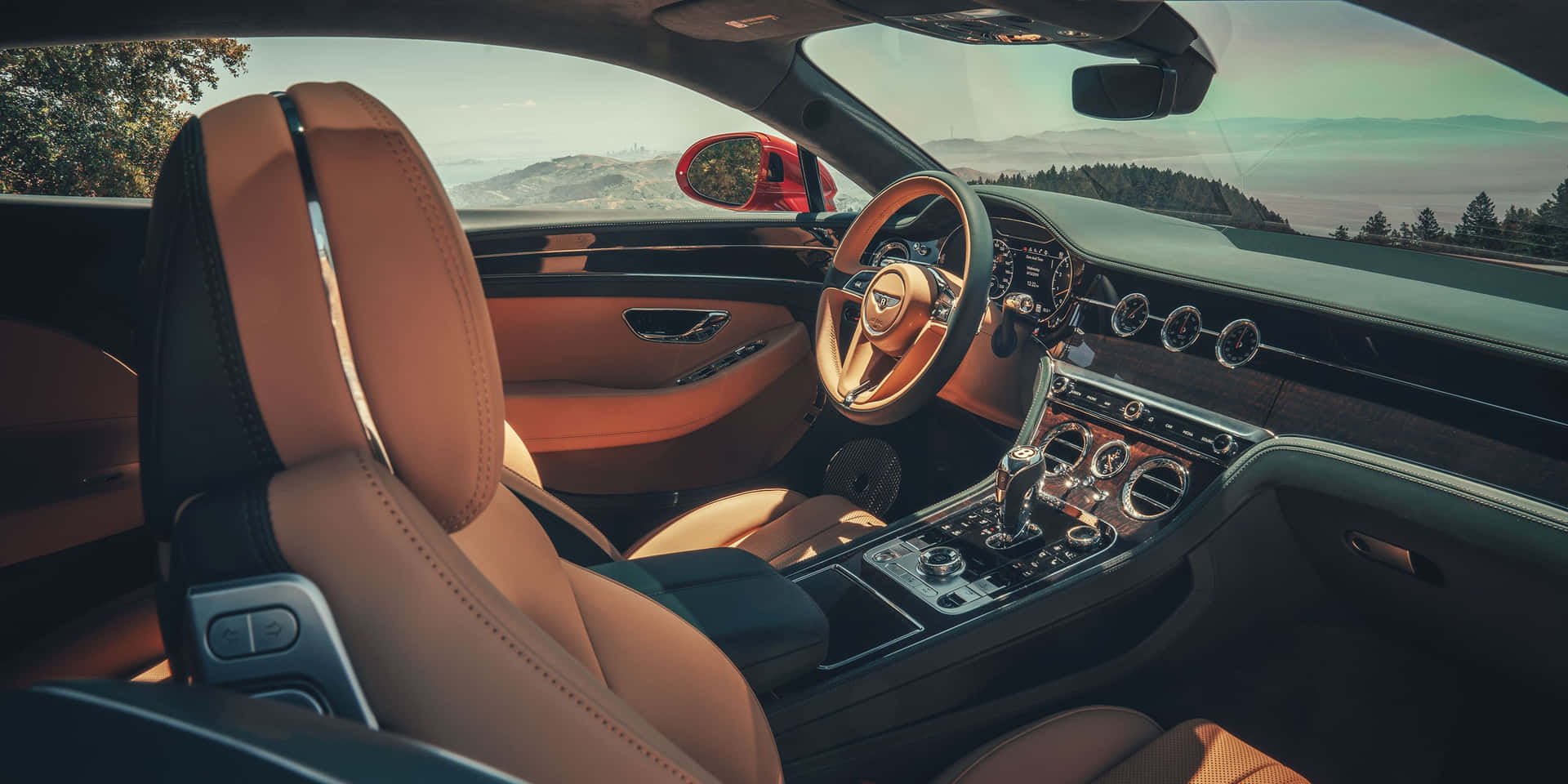 L'internodi Una Bentley Continental Gt Sfondo