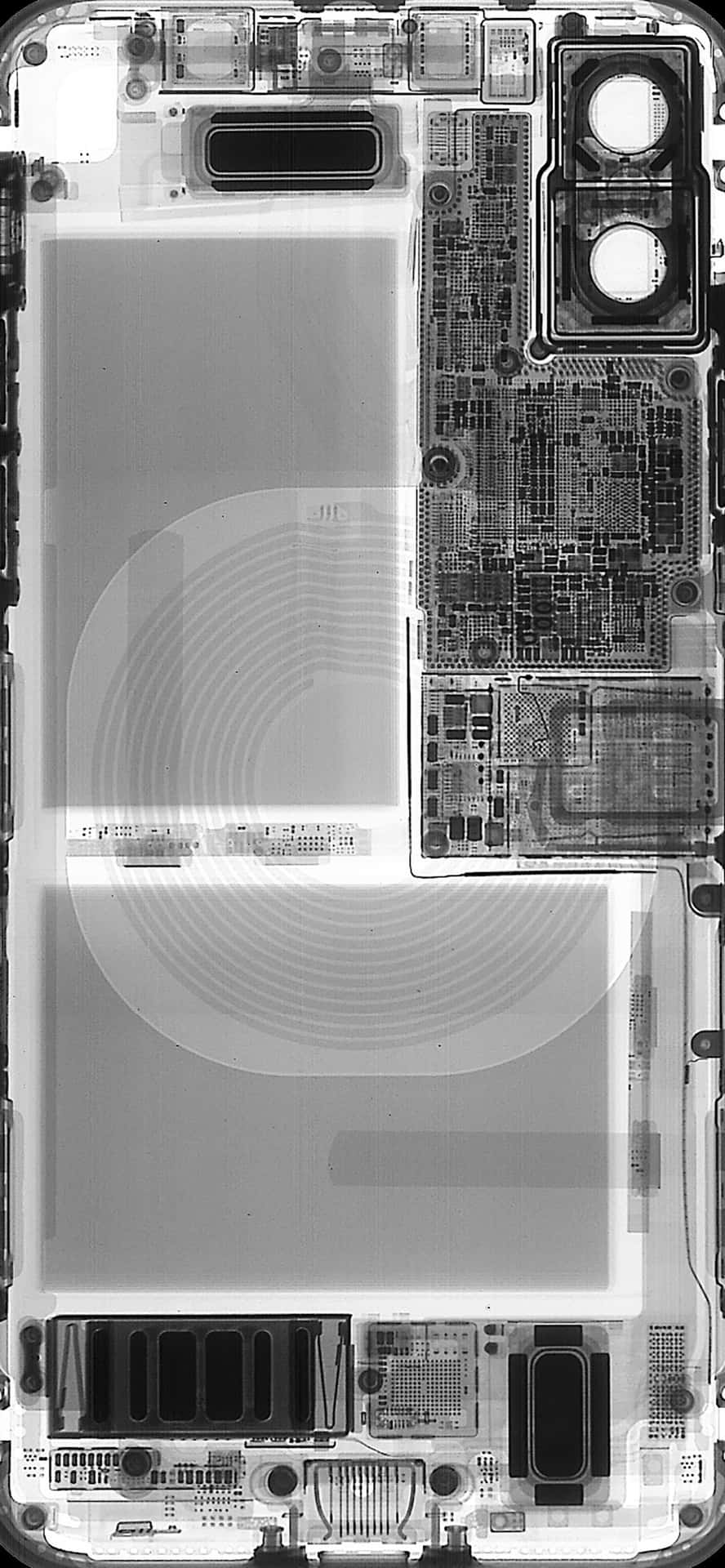 Umafoto Em Preto E Branco De Um Chip De Computador Papel de Parede