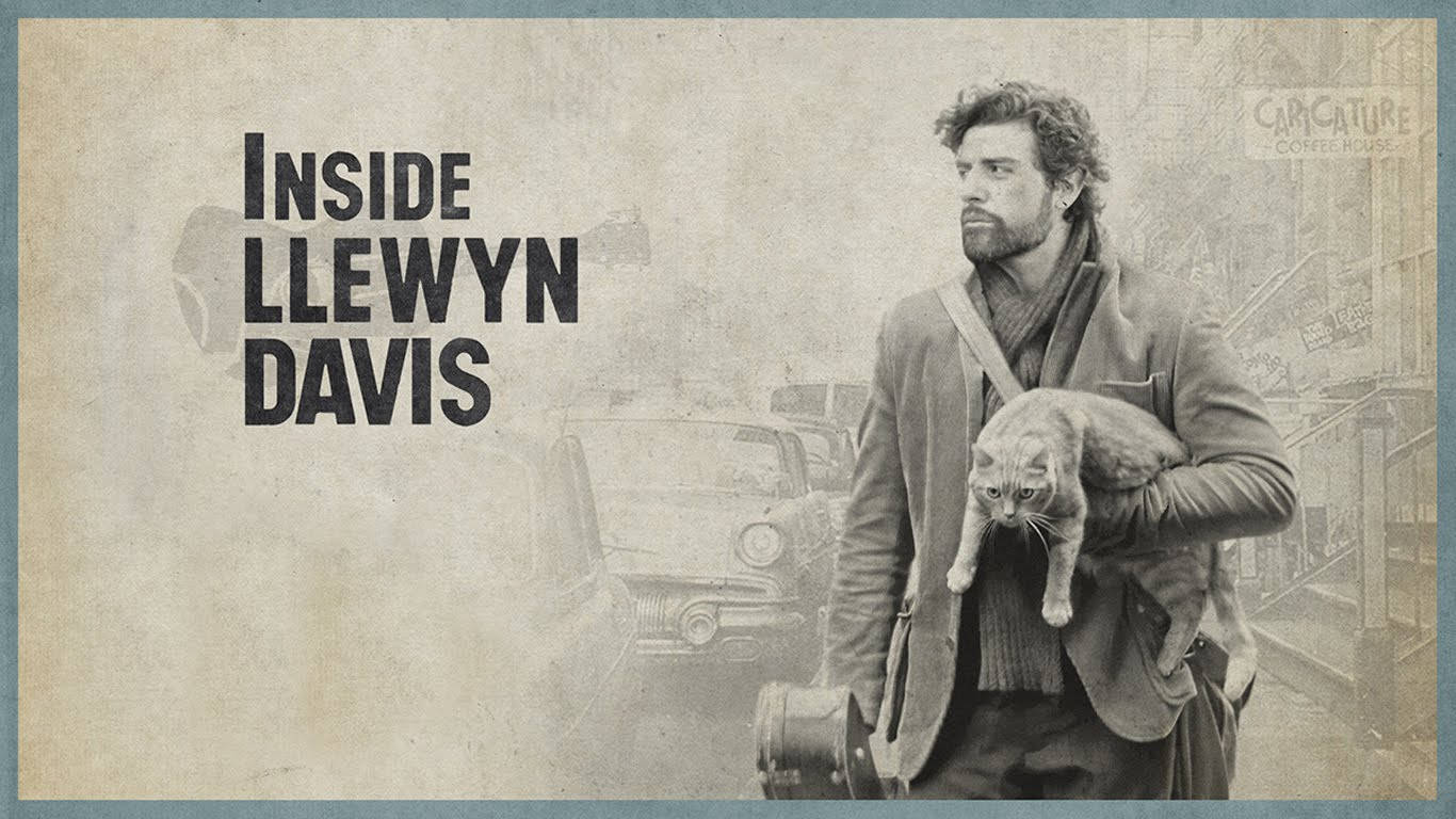 Inside Llewyn Davis Greyscale Poster Wallpaper
