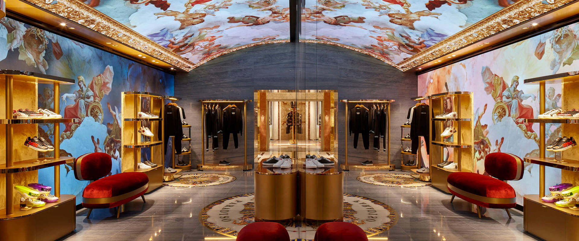 Luxury charm in Dolce And Gabbana store Wallpaper