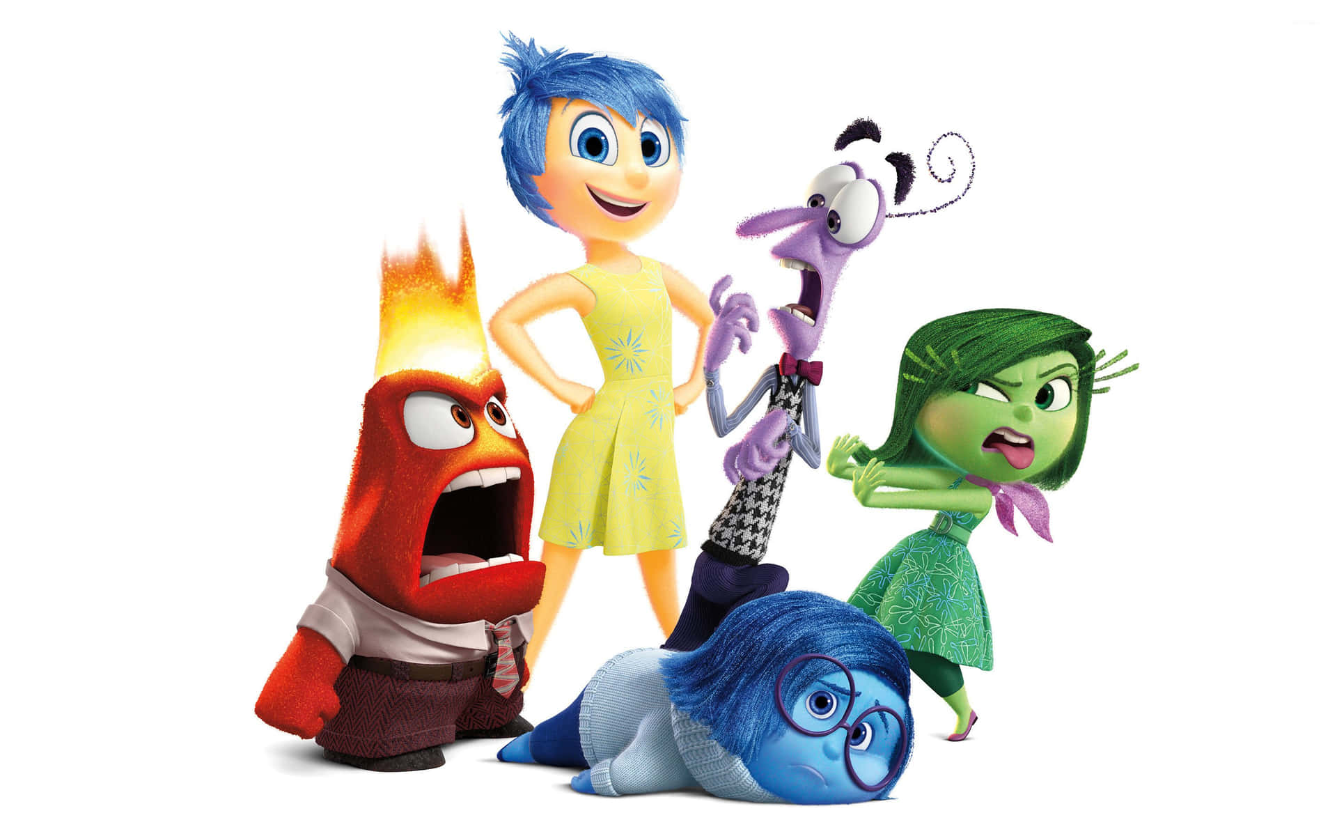 Image  The five emotions from the movie Inside Out