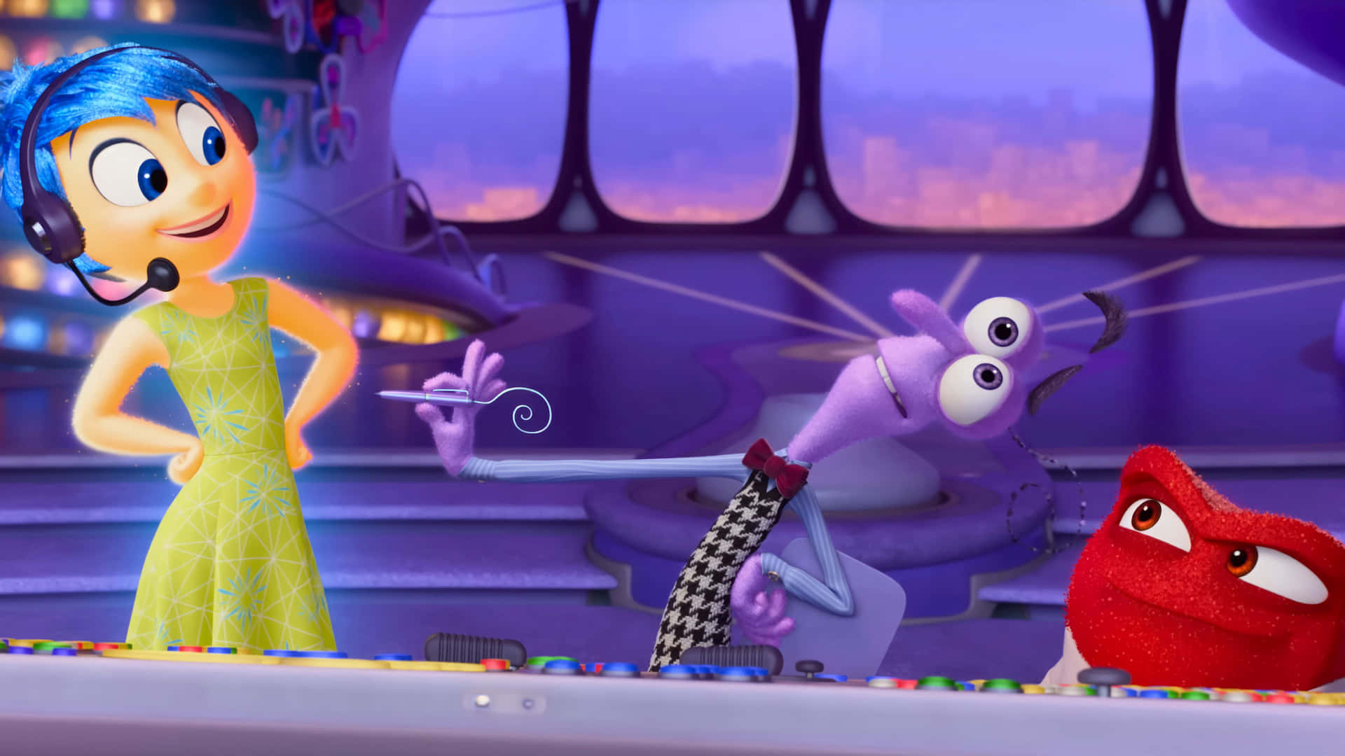 Inside Out Characters Control Panel Wallpaper