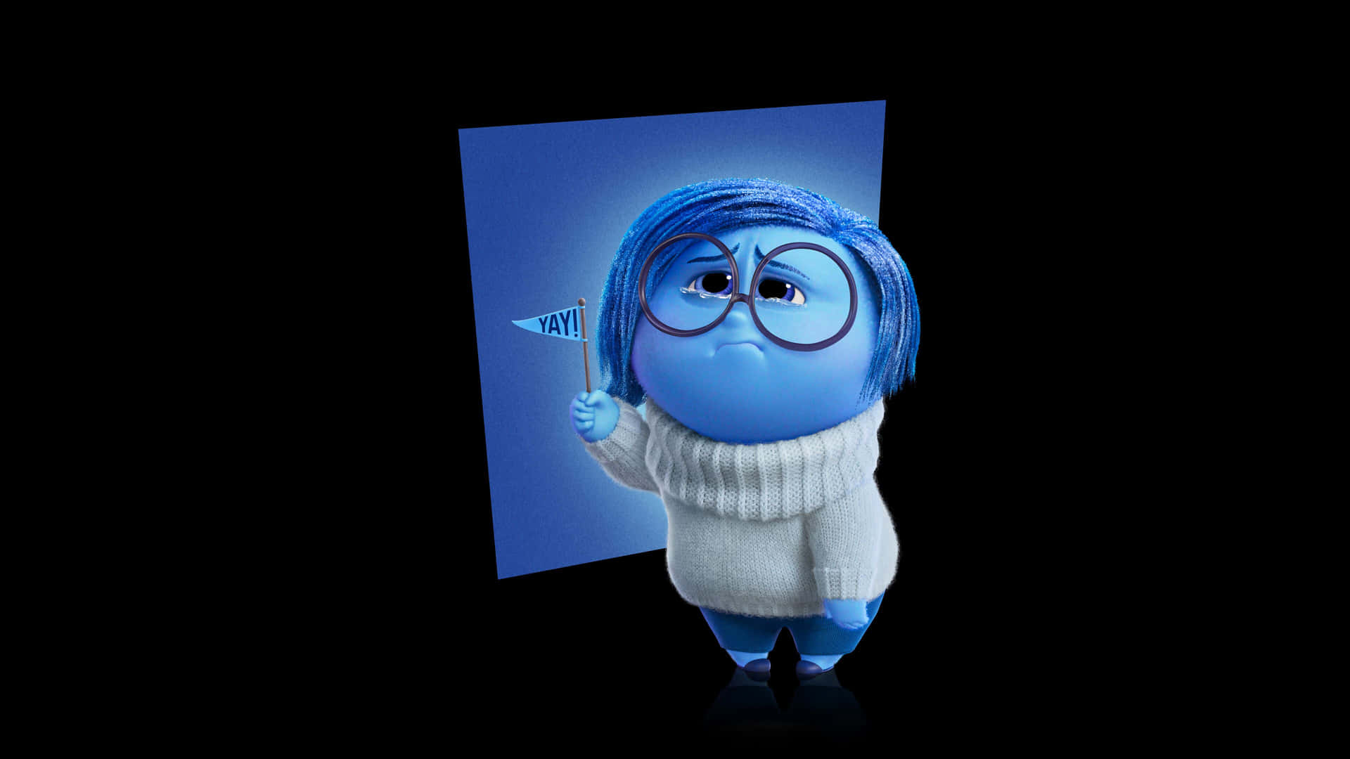 Download Inside Out Sadness Character Pose Wallpaper | Wallpapers.com