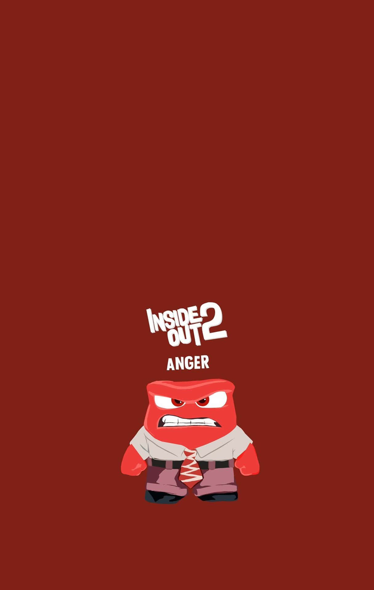 Inside Out2 Anger Character Wallpaper