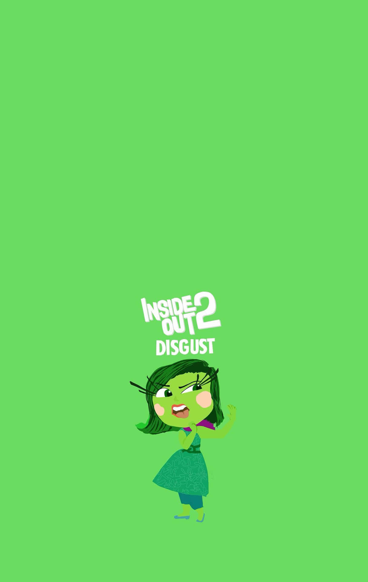 Inside Out2 Disgust Character Wallpaper