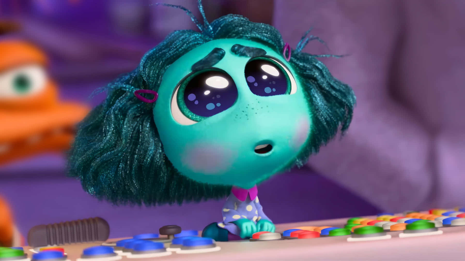 Inside Out2 Sadness Character Expression Wallpaper