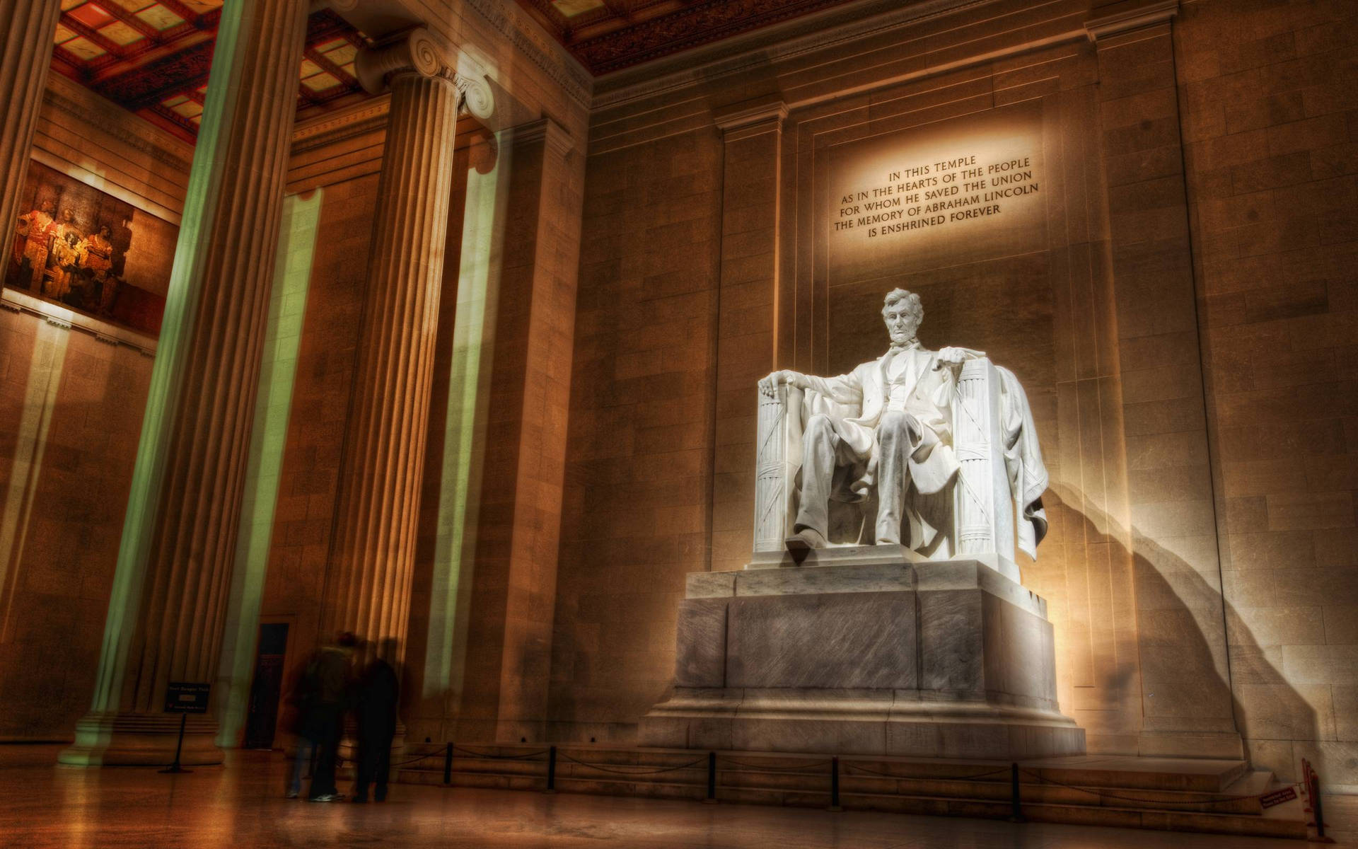 Dentrodo Monumento Lincoln. Papel de Parede