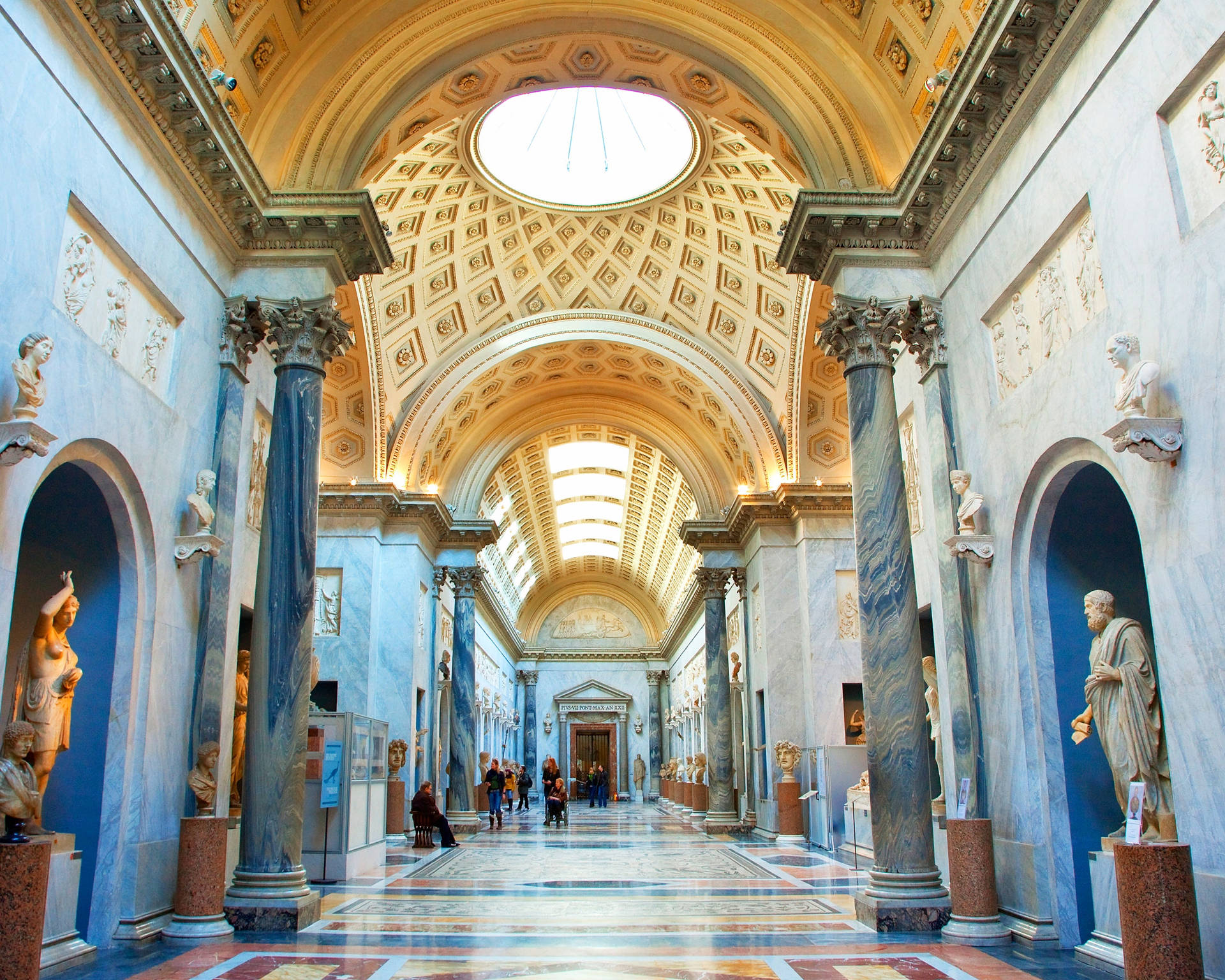 Inside The Vatican Museum Background
