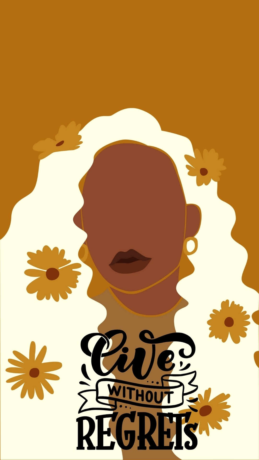 Inspirational Afro Girl Illustration Wallpaper