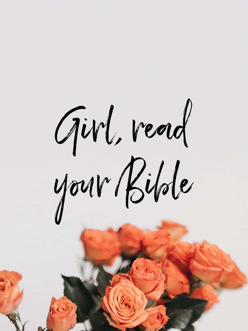 Inspirational Bible Quotewith Roses Wallpaper