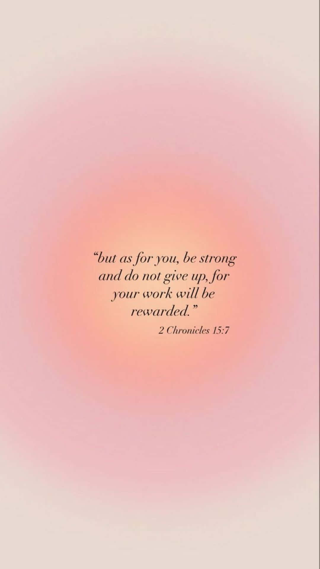 Inspirational Bible Verse2 Chronicles157 Pink Background Wallpaper