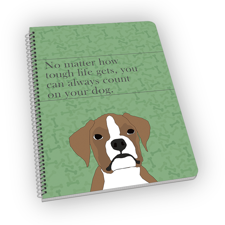 Inspirational Boxer Dog Notebook PNG