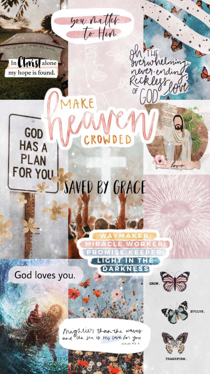 Inspirational Christian Collage Aesthetic.jpg Wallpaper