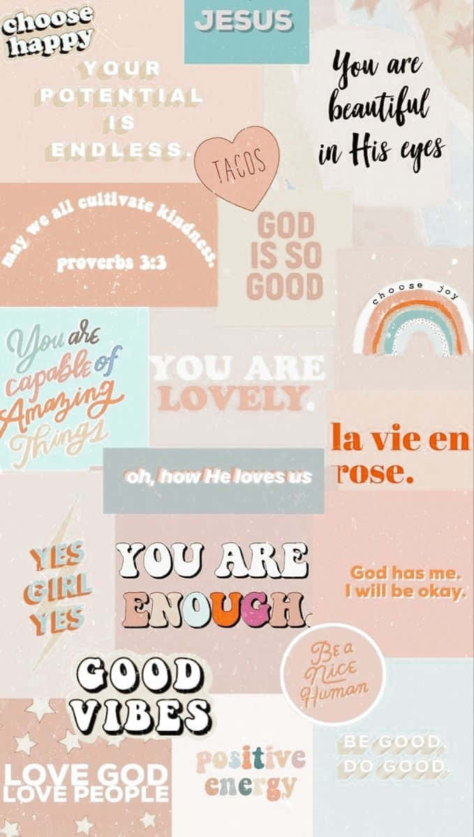 Inspirational Christian Girl Aesthetic Collage Wallpaper