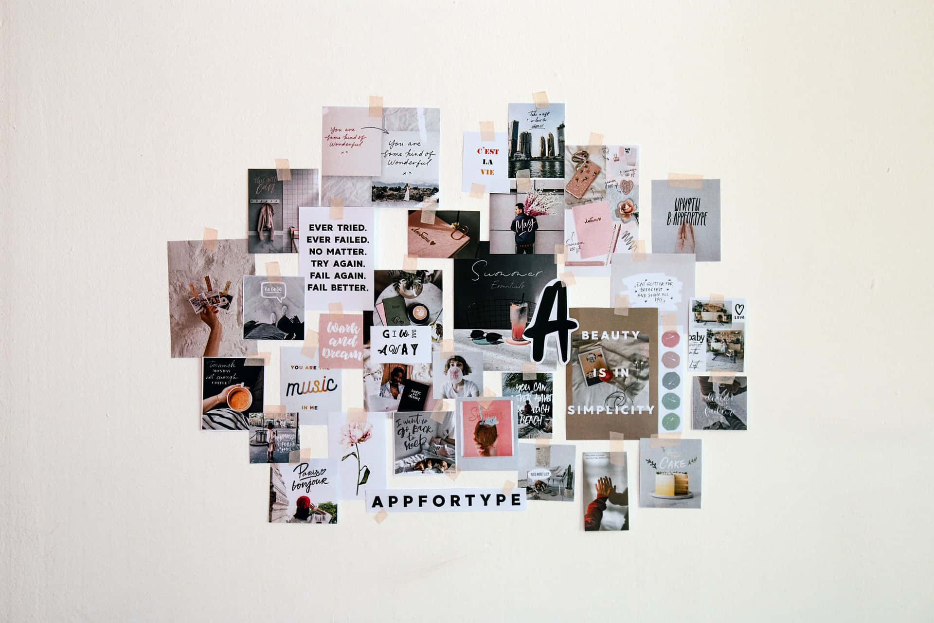 Inspirational Collage Wall Art Wallpaper