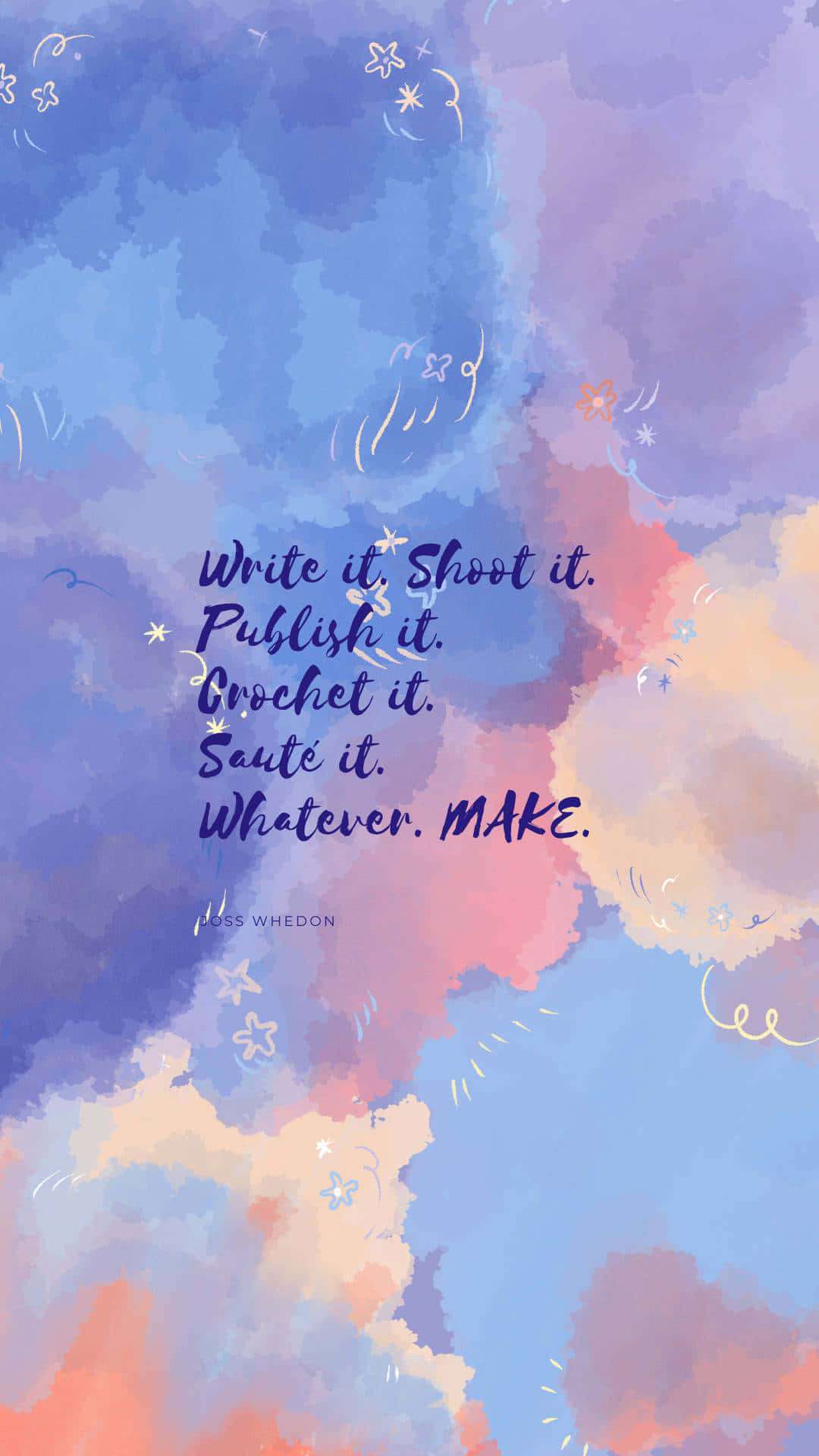 Inspirational Creativity Quote Watercolor Background Wallpaper