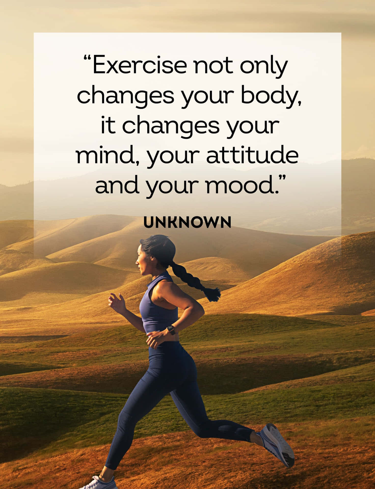 Inspirational Exercise Quote Running Landscape Wallpaper