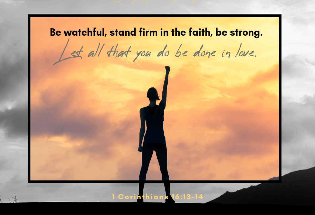 Inspirational Faith Bible Verse Sunset Wallpaper