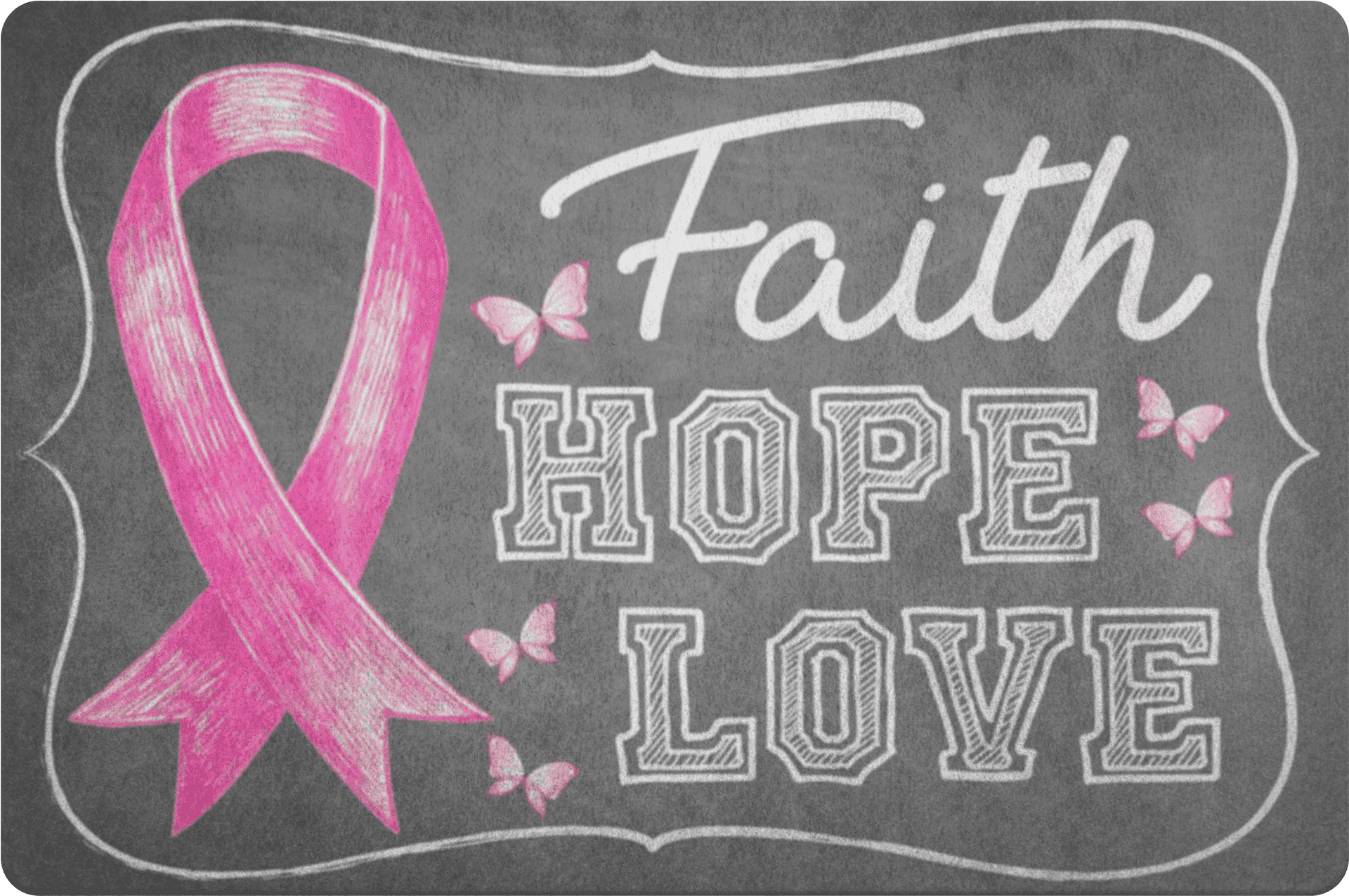 Inspirational Faith Hope Love Chalkboard Art PNG