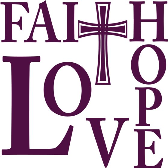 Inspirational Faith Hope Love Graphic PNG