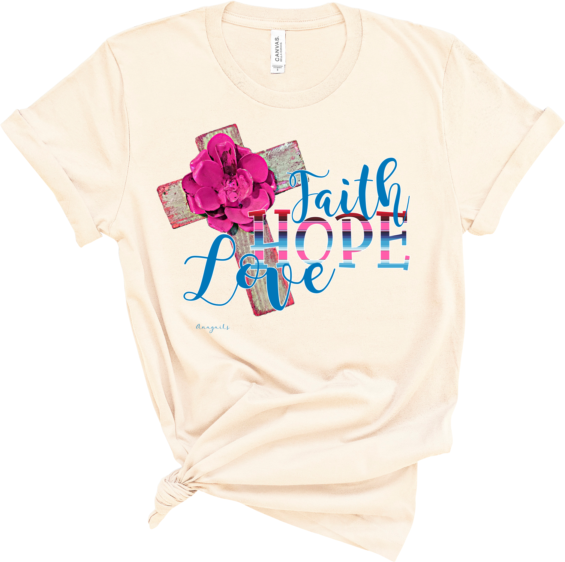 Inspirational Faith Hope Love Tshirt Design PNG