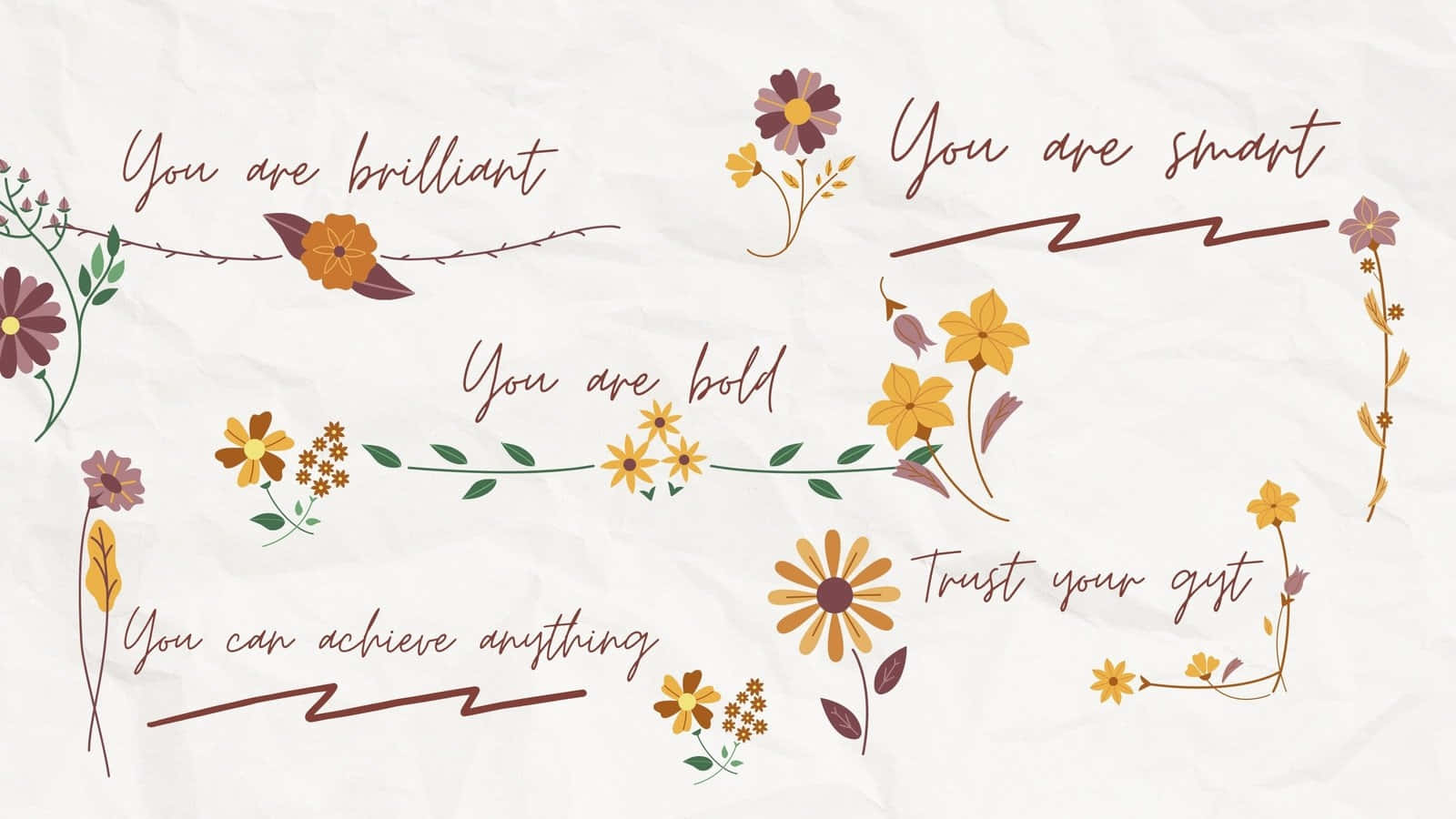 Inspirational Floral Quotes Wallpaper Wallpaper