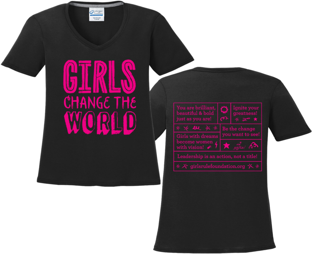 Inspirational Girls Change The World Shirt PNG