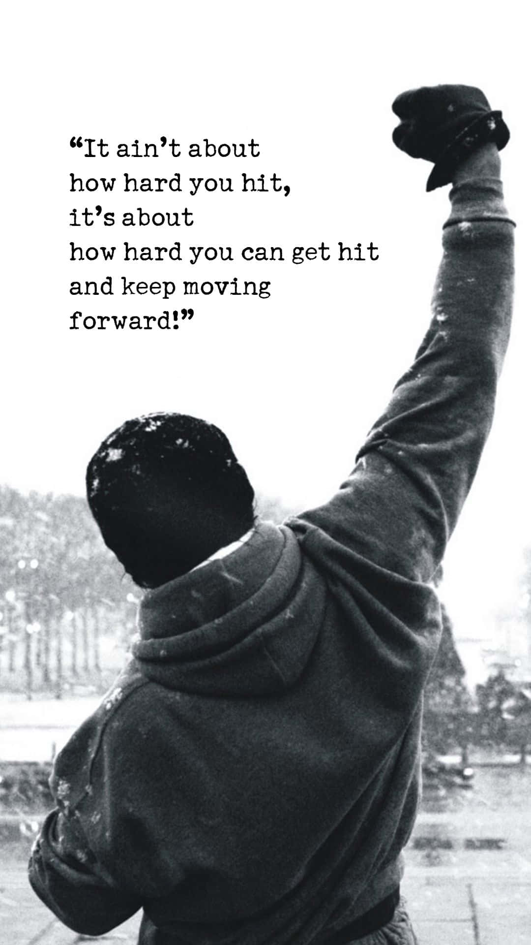 Inspirational Movie Quote Victory Pose Wallpaper