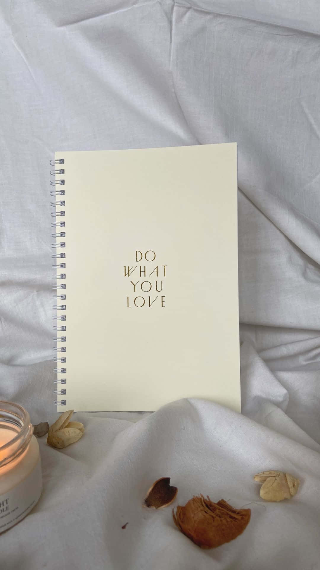 Inspirational Notebookon Bed Wallpaper
