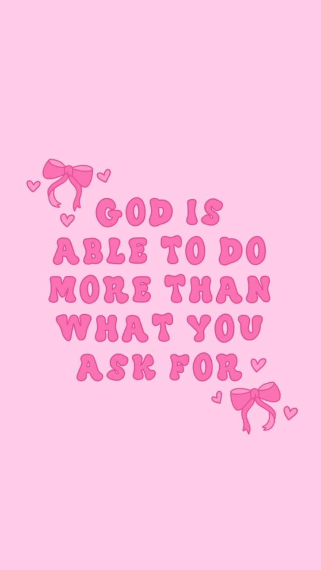 Inspirational Pink Bible Verse Wallpaper