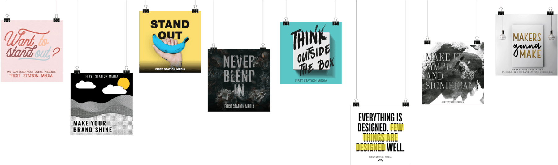 Inspirational Posters Hanging Wall PNG