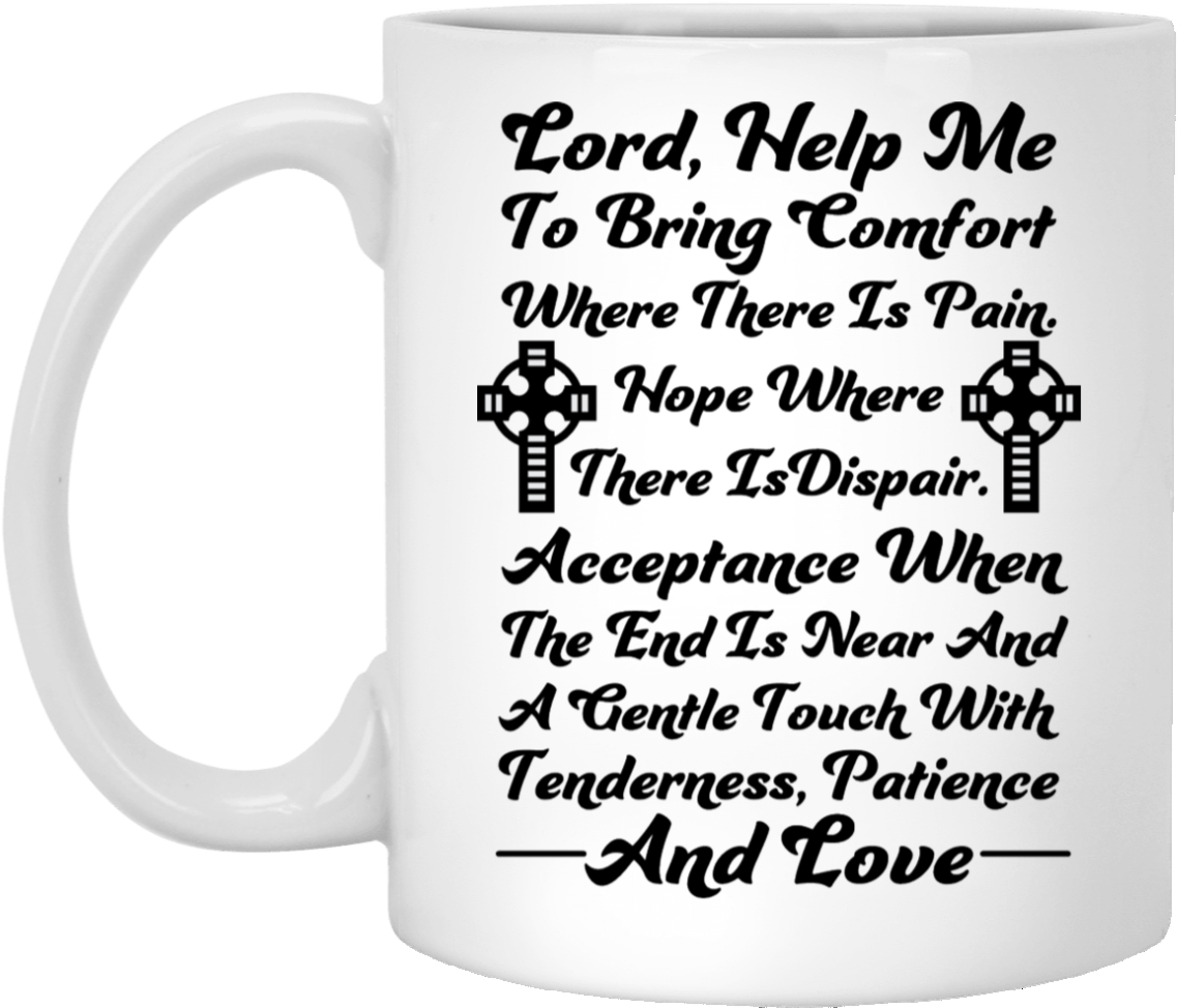 Inspirational Prayer Coffee Mug PNG