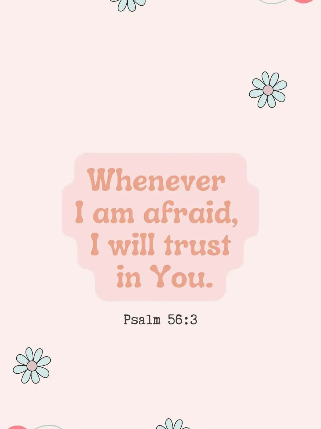 Inspirational Psalm Quote Pink Background Wallpaper