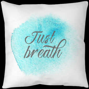 Inspirational Quote Blue Watercolor Pillow PNG