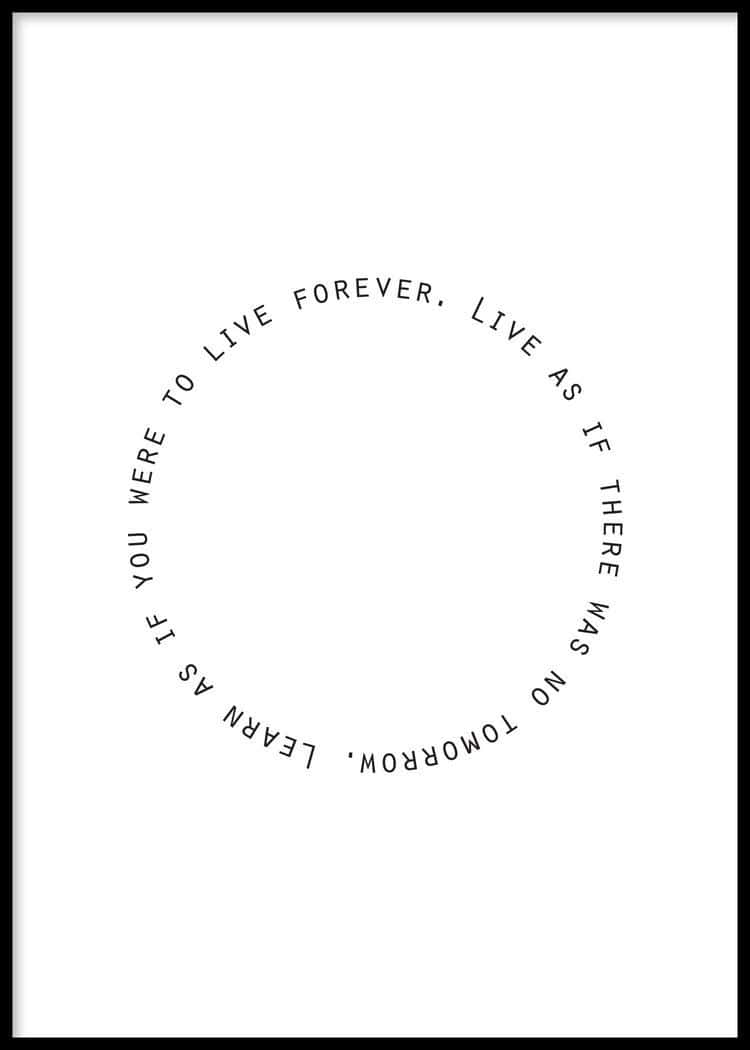 Inspirational Quote Circle Design Wallpaper