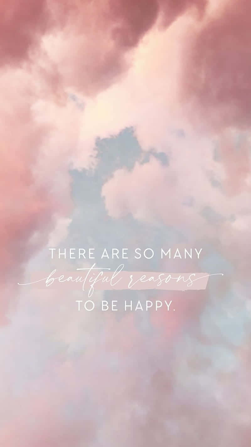 Inspirational Quote_ Cotton Candy Skies Wallpaper